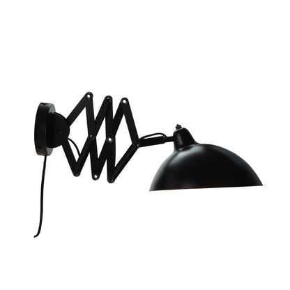 Dyberg Larsen Futura Wall Lamp With Folding Arm Matt Black and White