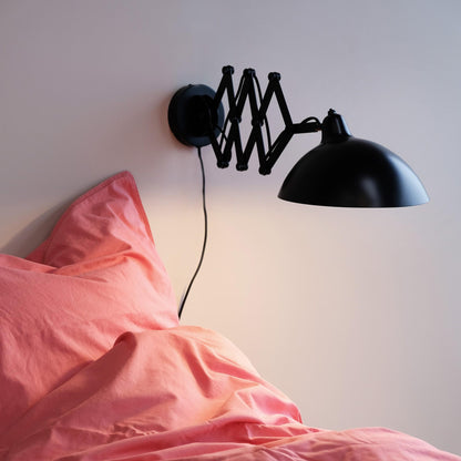 Dyberg Larsen Futura Wall Lamp With Folding Arm Matt Black and White
