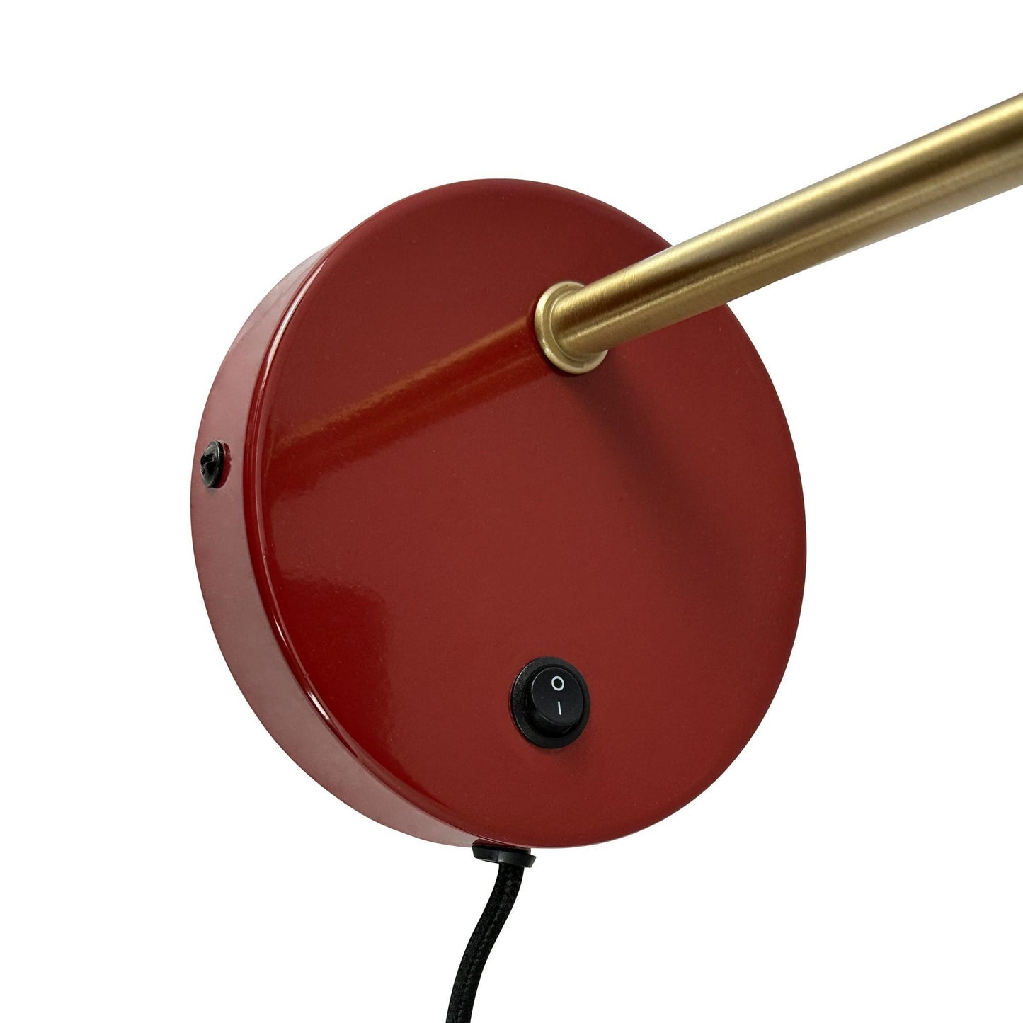 Dyberg Larsen Ocean Wall Lamp Dark Red/ Brass