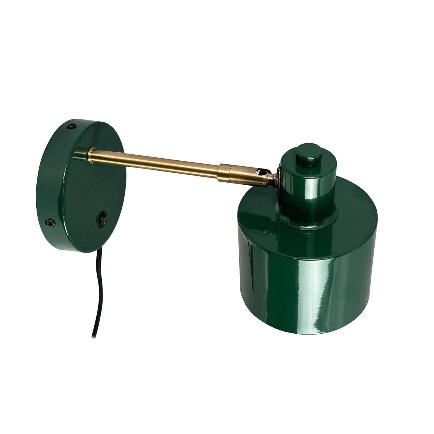 Dyberg Larsen Ocean Wall Lamp Dark Green/ Brass