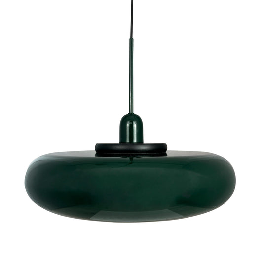 Dyberg Larsen Planet Pendant With Ring Wood/ Dark Green