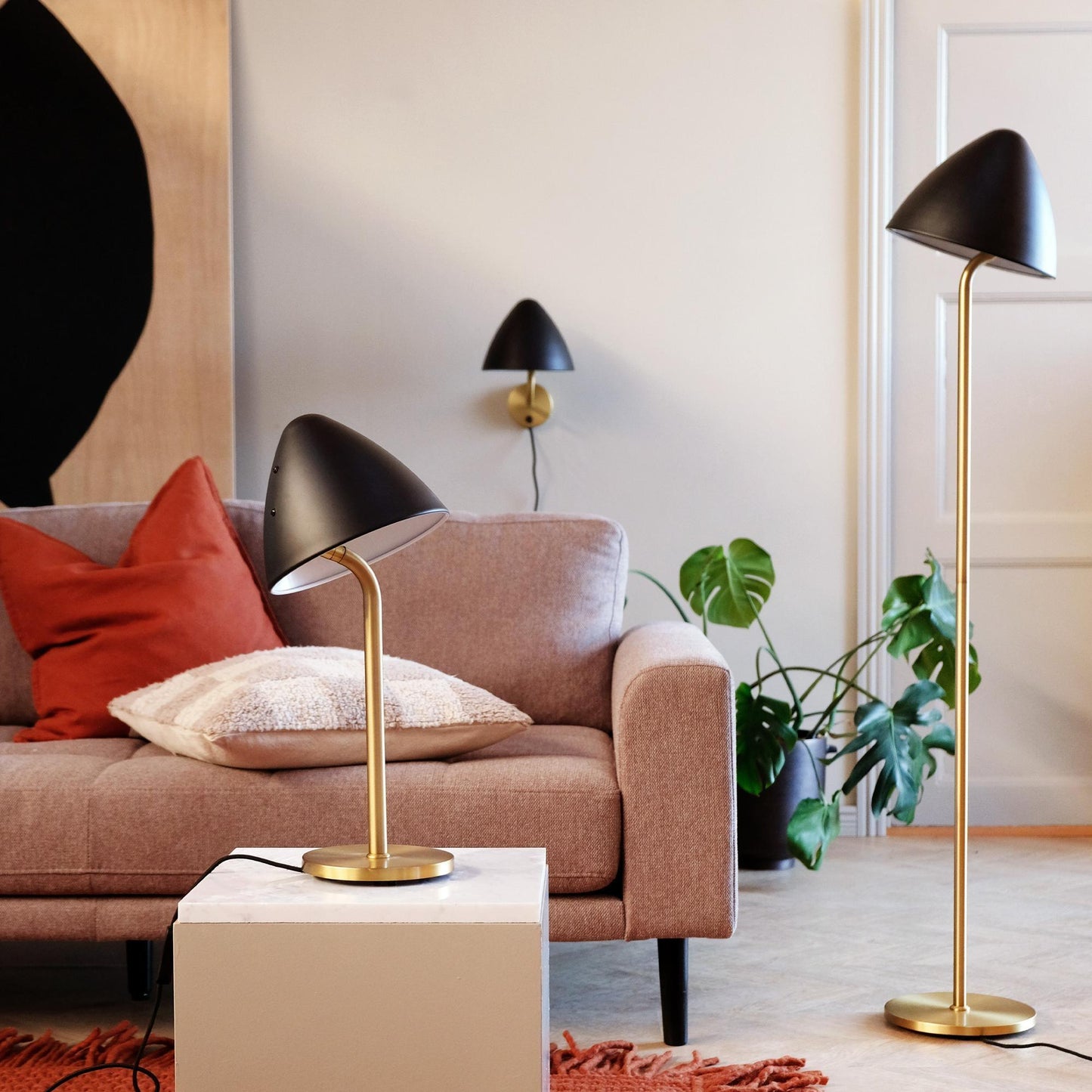 Dyberg Larsen Oulu Wall Lamp Black/ Brass