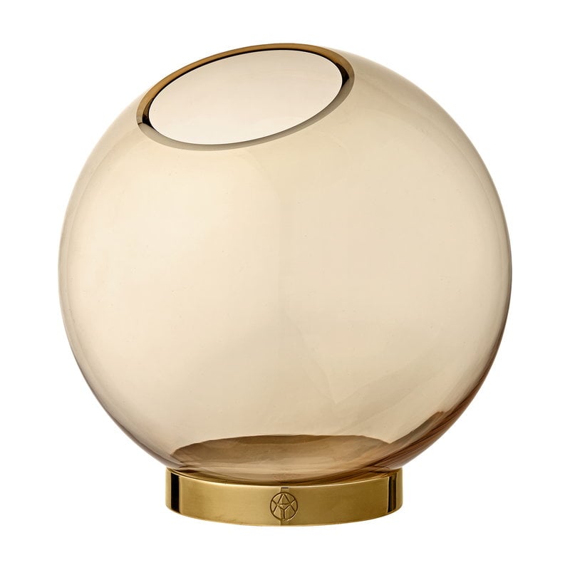 Globe vase by AYTM #medium, amber - gold #