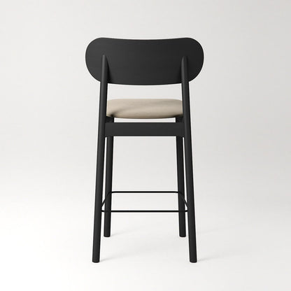 Decotique Elephant Bar Stool Black/Beige Velvet