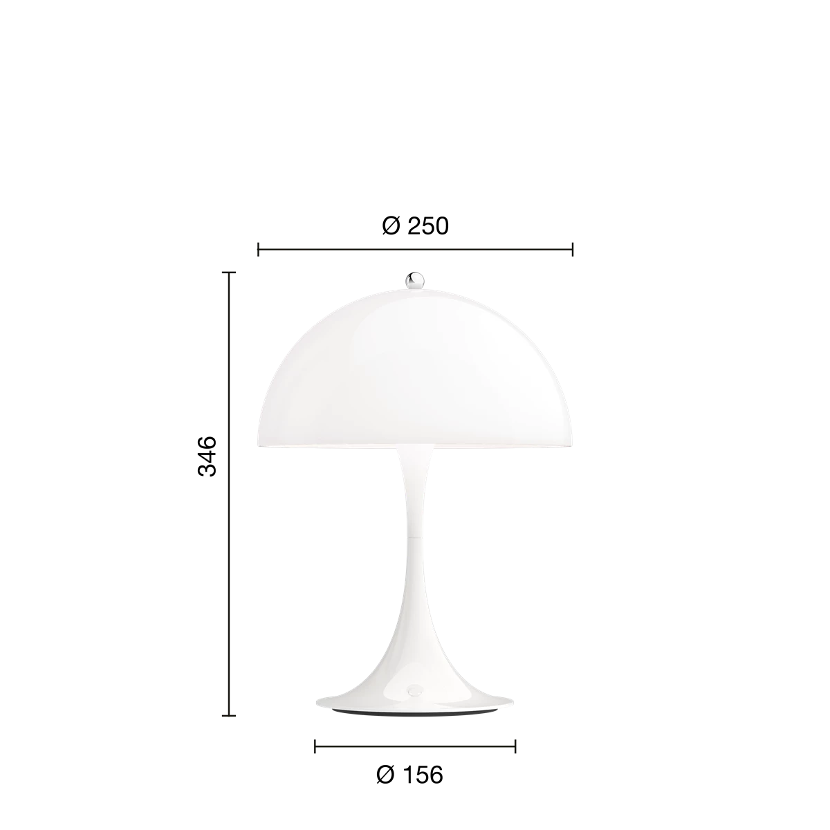 Panthella 250 Portable Table Lamp by Louis Poulsen #White opal acryl