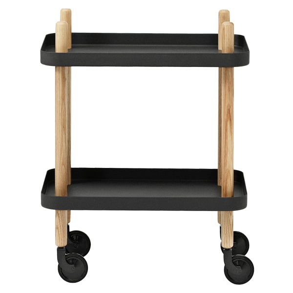 Block table trolley, black