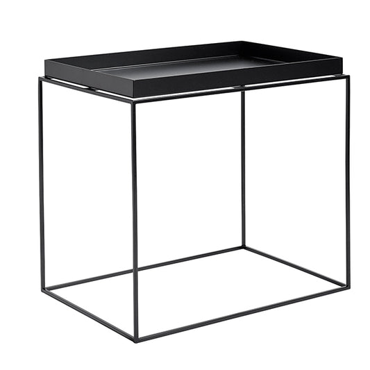 Tray table rectangular, black
