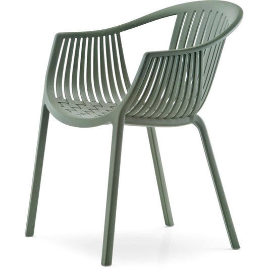 TATAMI 306 - Stackable polypropylene garden chair with armrests by Pedrali