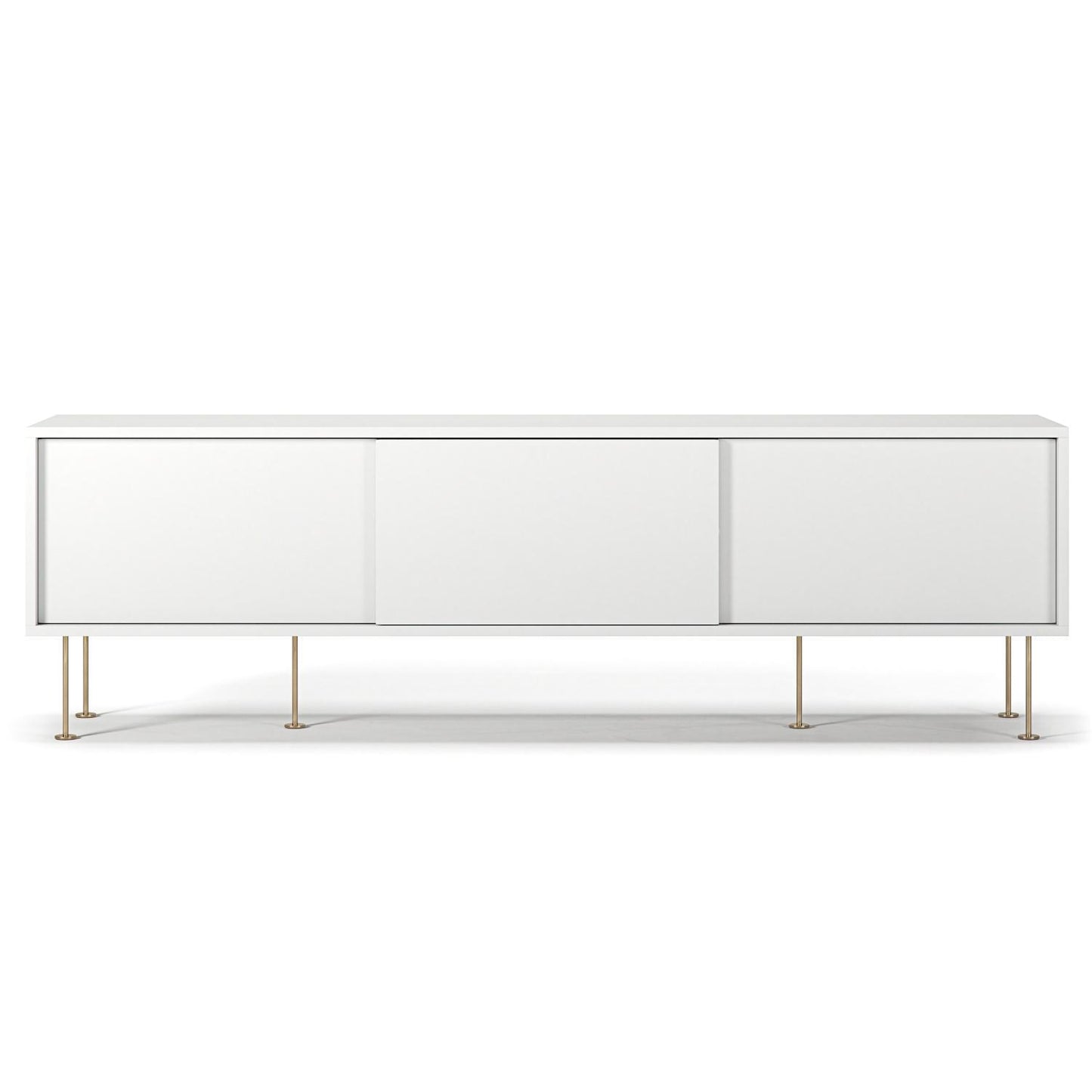 Decotique Vogue TV Bench with Legs 180 White/Brass