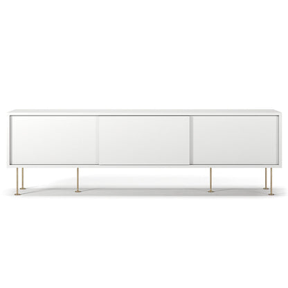 Decotique Vogue TV Bench with Legs 180 White/Brass