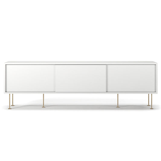 Decotique Vogue TV Bench with Legs 180 White/Brass