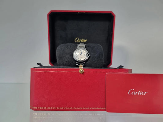 [빈티지/매장즉시발송] Cartier Ballon Bleu 발롱블루 (28mm | 스틸 | 11 다이아 인덱스)
