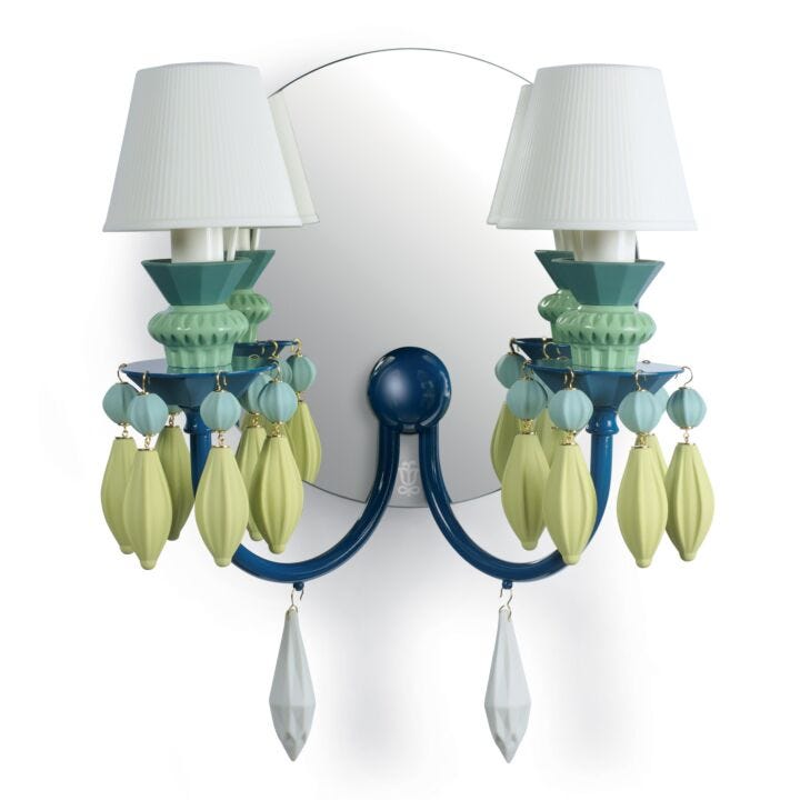 Belle de Nuit 2 Lights Wall Sconce by Lladró #Green (CE/UK/CCC)