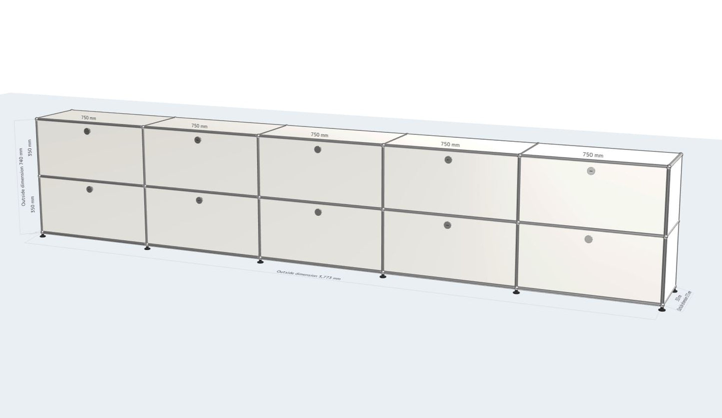 5x2 모듈 사이드보드 (10 doors) [W(750+750+750+750+750)XD350XH(350+350)]