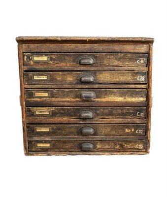 6-Drawer Wood and Metal Dresser, 1930s-PYA-982812