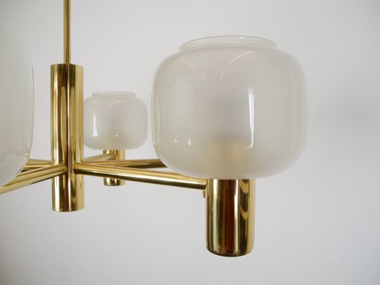 6-Light Brass Chandelier from Hadar-Leuchten, Germany, 1970s-FFL-1098188