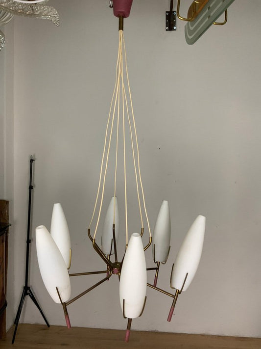 6 Light Chandelier from Stilnovo