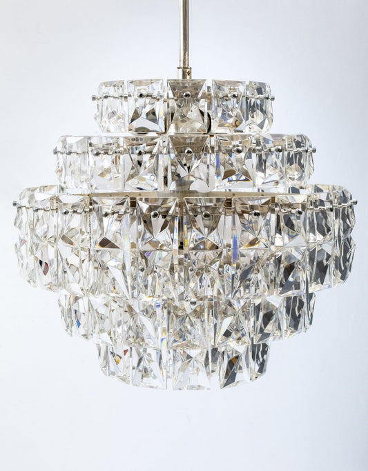 6-Tiered Crystal Ceiling Lamp from Kinkeldey, 1974