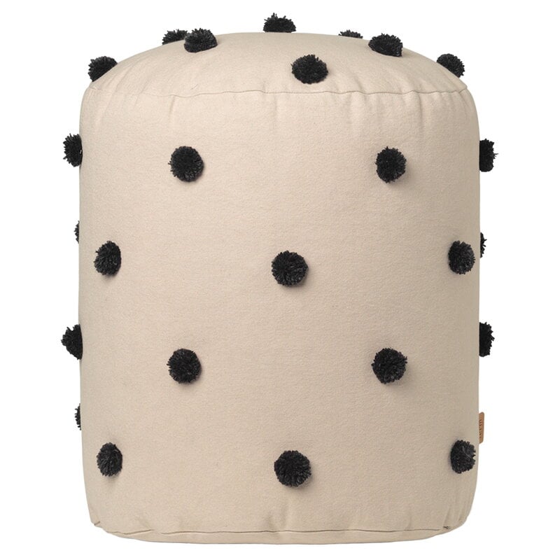 Dot tufted pouf by ferm LIVING #sand - black #