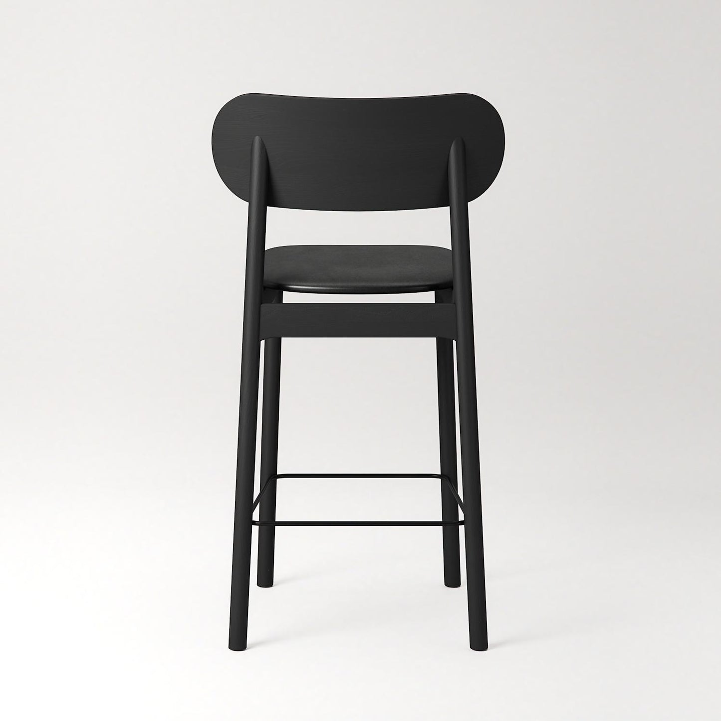 Decotique Elephant Bar Stool Black/ Black Leather