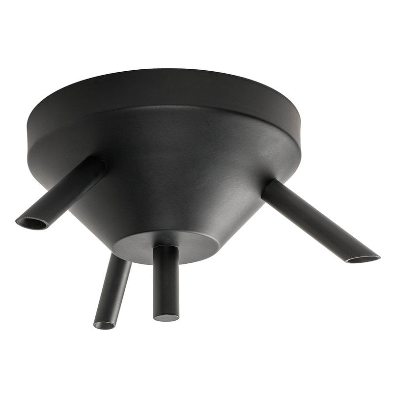 Ceiling cup with 3 outlets by Airam #black #