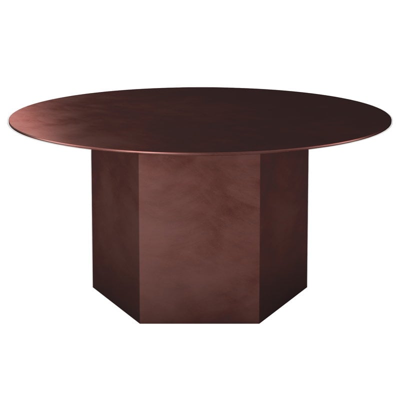 Epic coffee table by GUBI #round, 80 cm, earthy red steel #