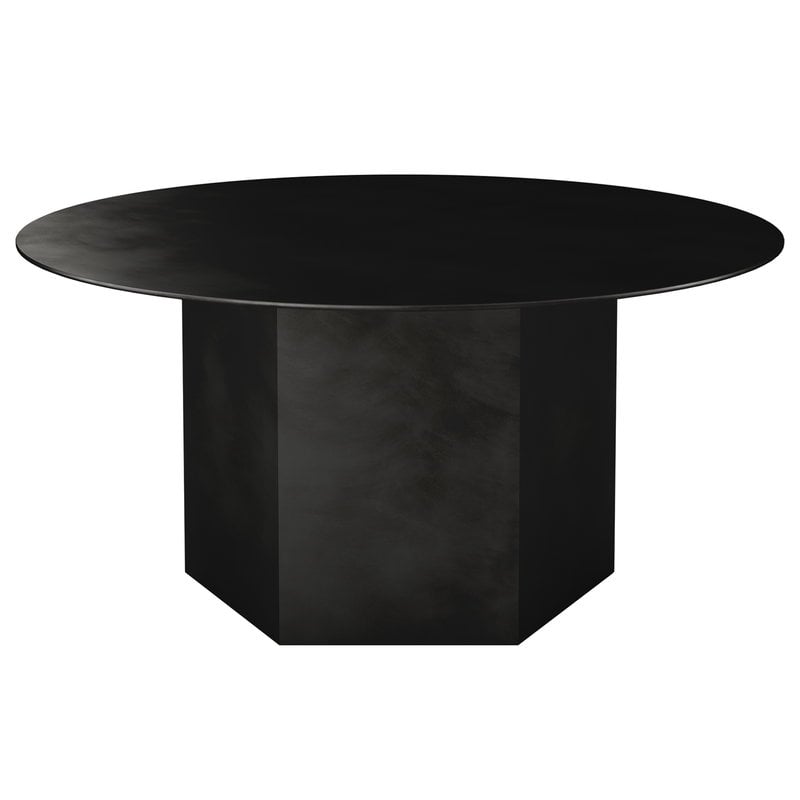 Epic coffee table by GUBI #round, 80 cm, midnight black steel #