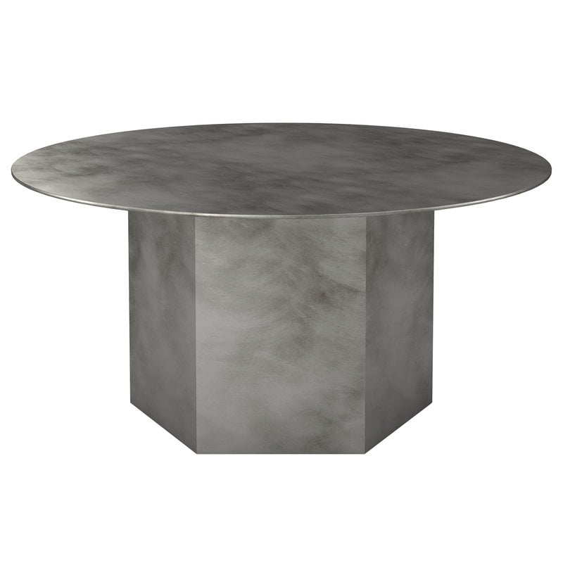 Epic coffee table by GUBI #round, 80 cm, misty grey steel #