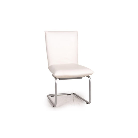 620 Cream Leather Cantilever Chair by Rolf Benz