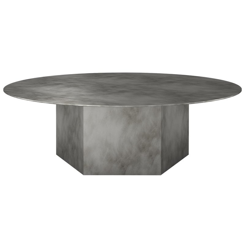 Epic coffee table by GUBI #round, 110 cm, misty grey steel #