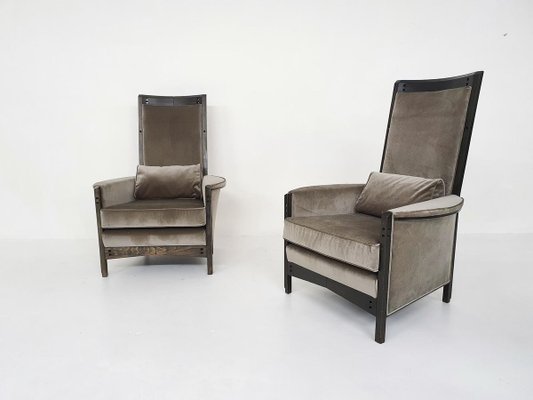 63970 Lounge Chairs by Umberto Asnago for Giorgetti Peggy, Italy 1990s, Set of 2-ZO-907191