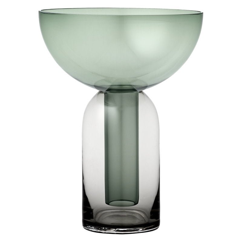 Torus vase by AYTM #black - green #