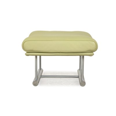 6500 Leather Stool Set in Green Yellow from Rolf Benz, Set of 2-RQW-2036329