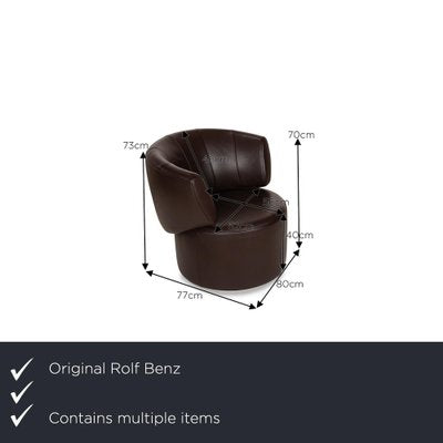 684 Leather Armchairs from Rolf Benz, Set of 2-RQW-2040633