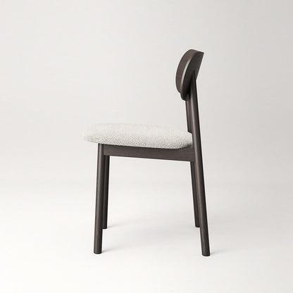 Decotique Elephant Dining Chair Dark Oak/White Bouclé
