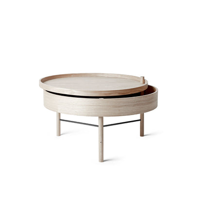 Turning Table by Audo Copenhagen #Natural Oak & Black Chrome