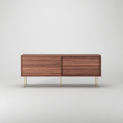 Decotique Vogue TV Bench with Legs 136 Walnut/Brass