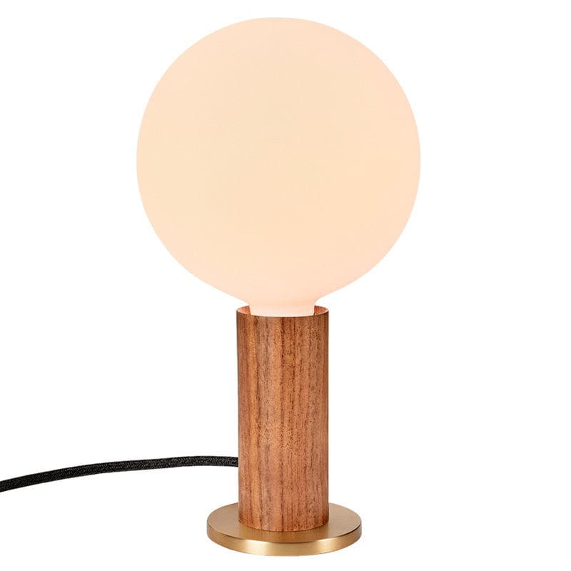 Knuckle table lamp with Sphere IV bulb by Tala #walnut #