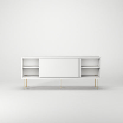 Decotique Vogue TV Bench with Legs 136 White/Brass