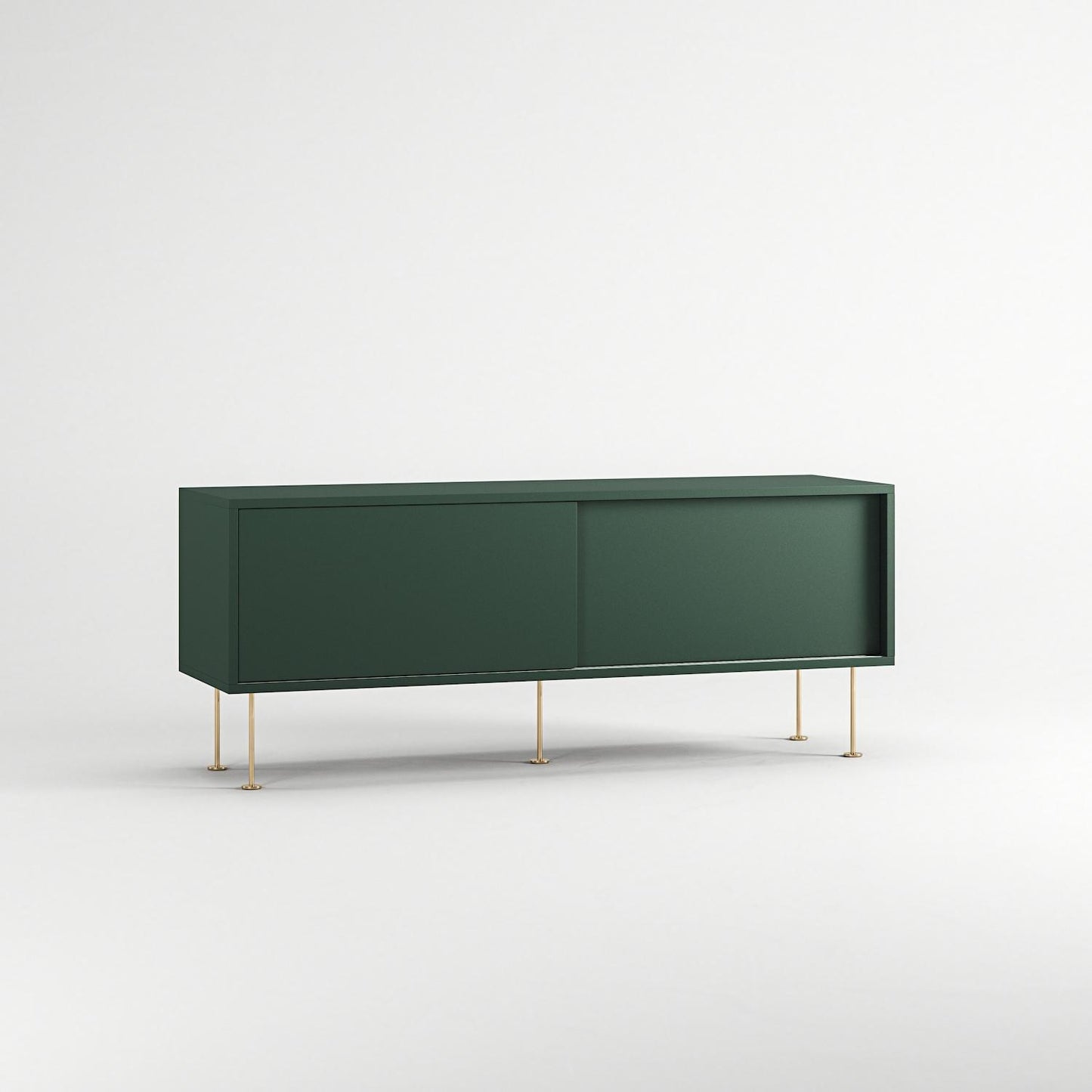 Decotique Vogue TV Bench with Legs 136 Green/Brass