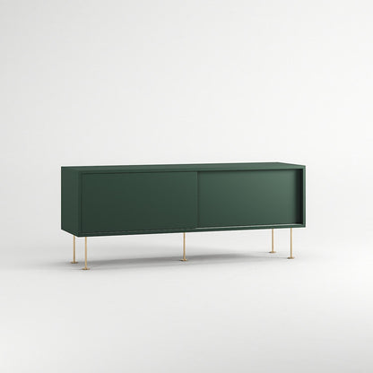 Decotique Vogue TV Bench with Legs 136 Green/Brass