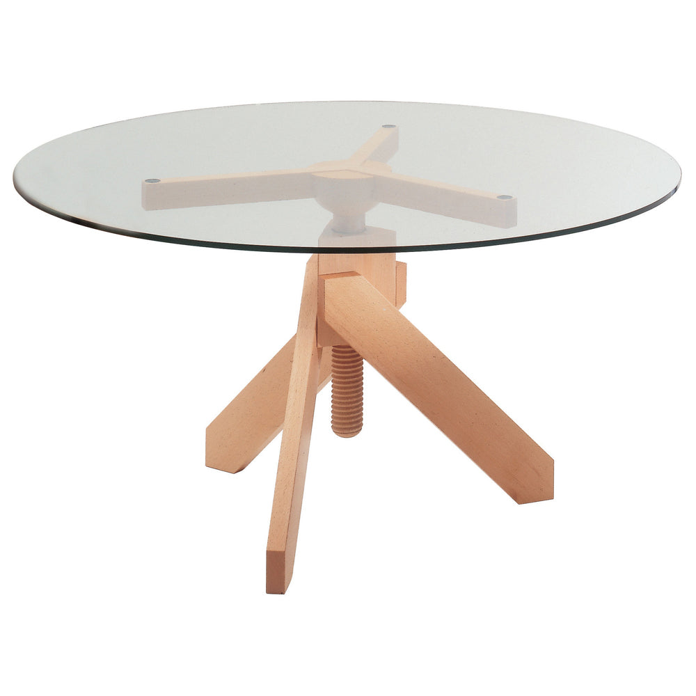 Vidun - Round Wood And Glass Table by De Padova #Natural Beech