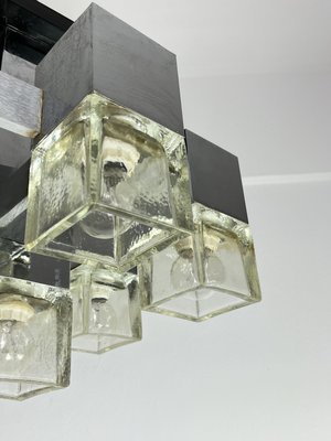 7-Light Chandelier Cubic Model attributed to Gaetano Sciolari, 1970s-YST-2021220