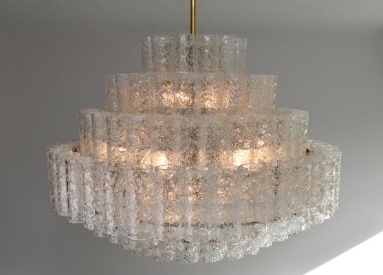 7-Tier Ice Glass Chandelier by Doria Leuchten, 1960s-HJP-1168173