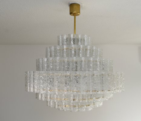 7-Tier Ice Glass Chandelier by Doria Leuchten, 1960s-HJP-1168173