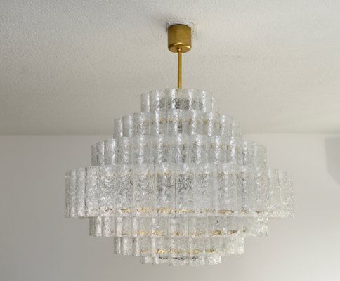 7-Tier Ice Glass Chandelier by Doria Leuchten, 1960s-HJP-1168173