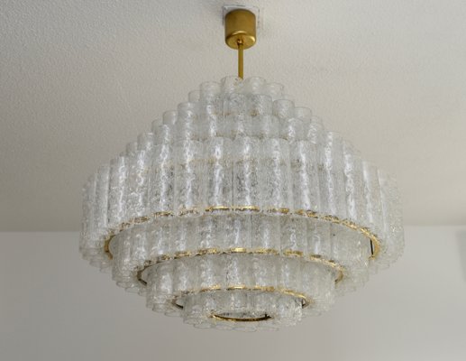 7-Tier Ice Glass Chandelier by Doria Leuchten, 1960s-HJP-1168173