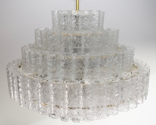 7-Tier Ice Glass Chandelier by Doria Leuchten, 1960s-HJP-1168173