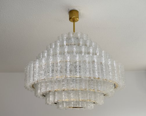 7-Tier Ice Glass Chandelier by Doria Leuchten, 1960s-HJP-1168173