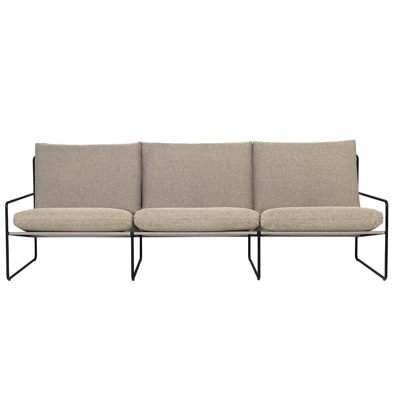 Desert 3-seater sofa by ferm LIVING #black - dark sand Dolce #